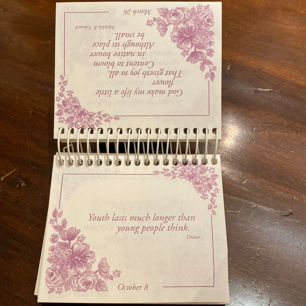 MOM Motivational Inspirational Daily Quotes Perpetual Flip Calendar w easel